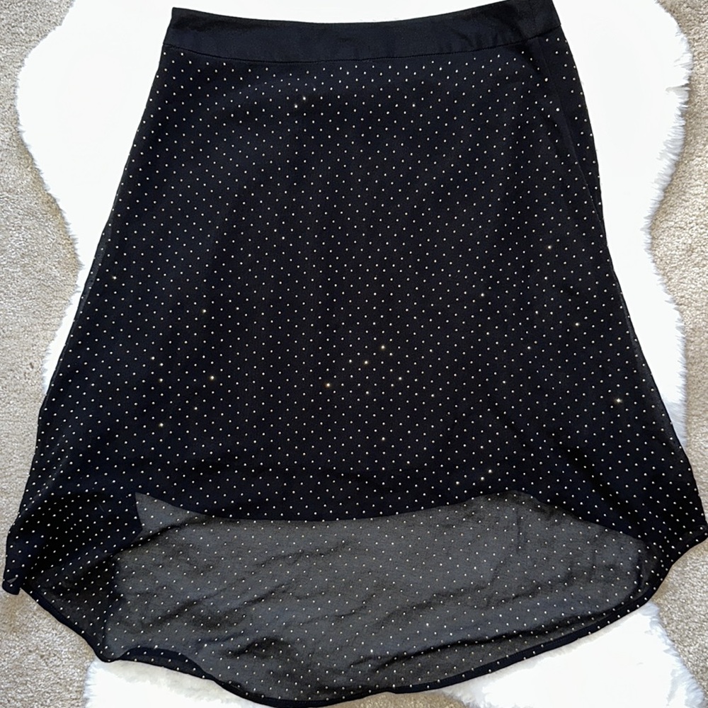 High low gold Studded skirt